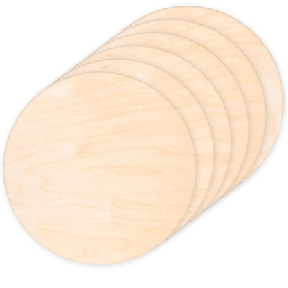 4 Pack Plywood Round Board for Crafts-18 x 18 Inch Circle Sheets with Smooth Surfaces-Unfinished Wood Boards for DIY Project Laser Cutting, Wood Burning, Architectural Models, Staining