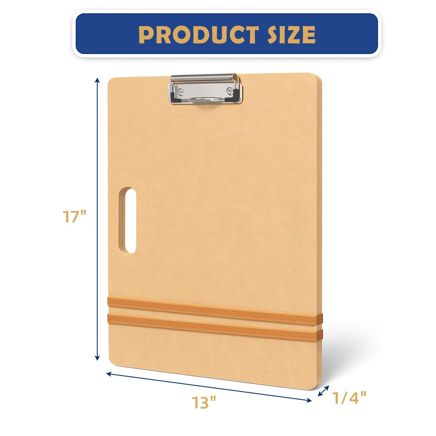 Falling in Art 13x17 Professional Sketch Board, Drawing Tote Board for Artists with Sturdy Clip and Rubber Bands, Portable Art Clipboard for Classroom and Studio Drawing