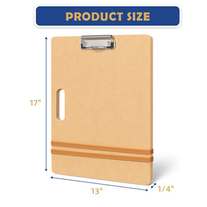 Falling in Art 13x17 Professional Sketch Board, Drawing Tote Board for Artists with Sturdy Clip and Rubber Bands, Portable Art Clipboard for Classroom and Studio Drawing