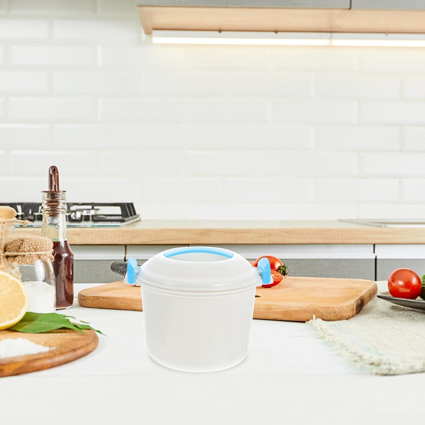 UPKOCH Mini Rice Cooker, Microwave Rice Cooker Steamer Bowl with Rice Paddle for Vegetables, Quinoa, Oatmeal, Ramen