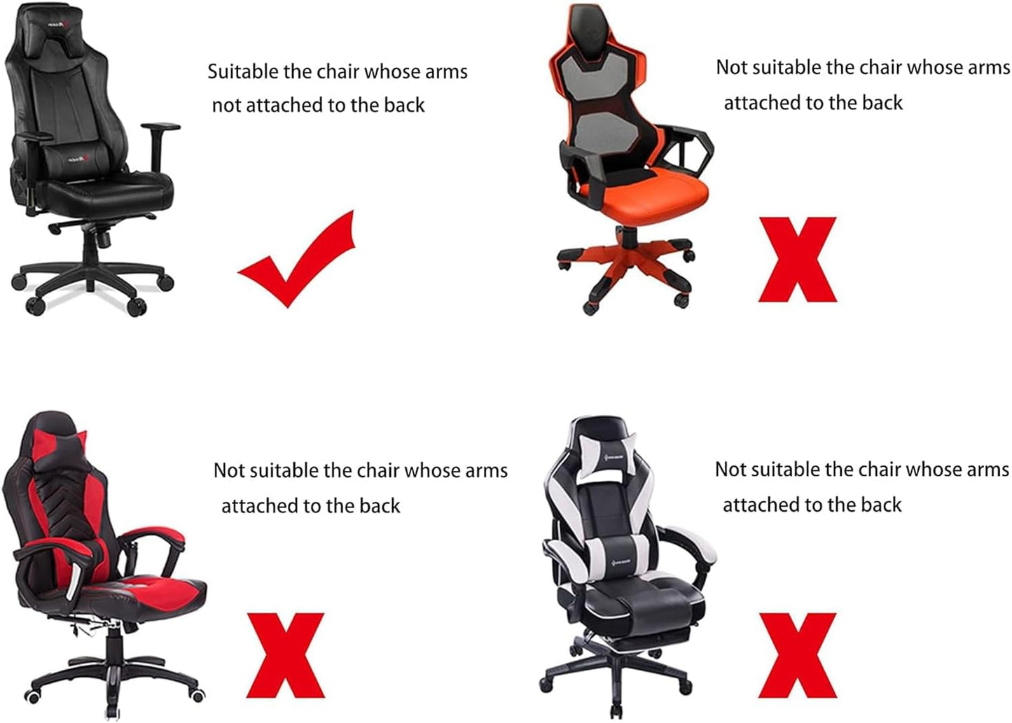 SARAFLORA Gaming Chair Covers, Stretch Washable Slipcovers for Armchair, Swivel Chair, Gaming Chair (Teal, X-Large)