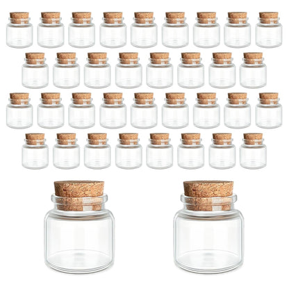 36-Pack 0.35 oz (10 ml) Glass Bottles with Cork Stoppers – for Spell Bottles, Spice Jars, DIY Party Favors, Travel Memories & Plant Propagation – Empty Recyclable Containers for Crafts, Kitchen,Décor