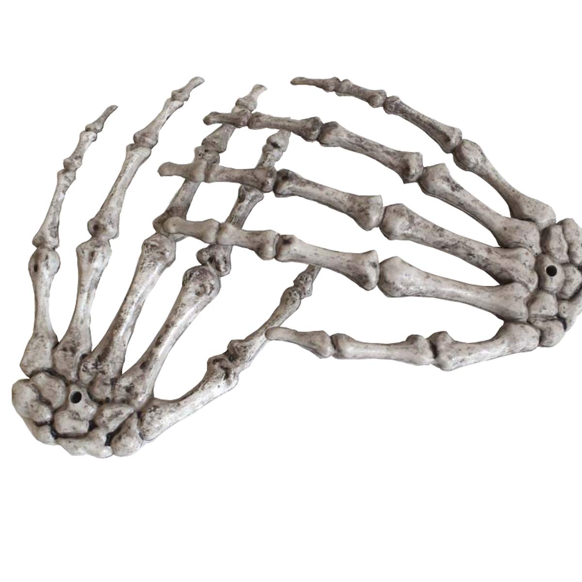 5 Pairs Halloween Skeleton Hands Realistic Plastic Fake Human Hands for Halloween Zombie Party Terror Scary Props