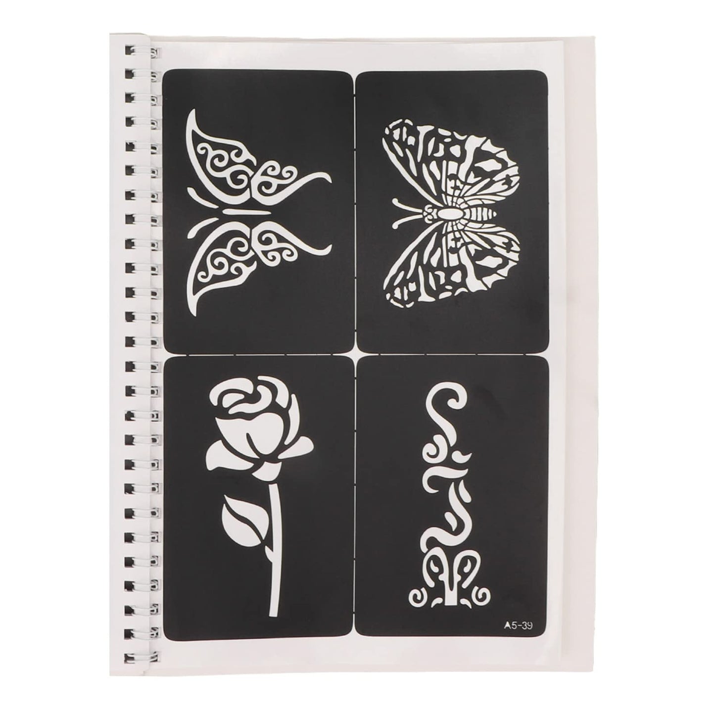 Out Design Stencil Kit, 97 Patterns, Reusable, Glitter Airbrush for Body Art