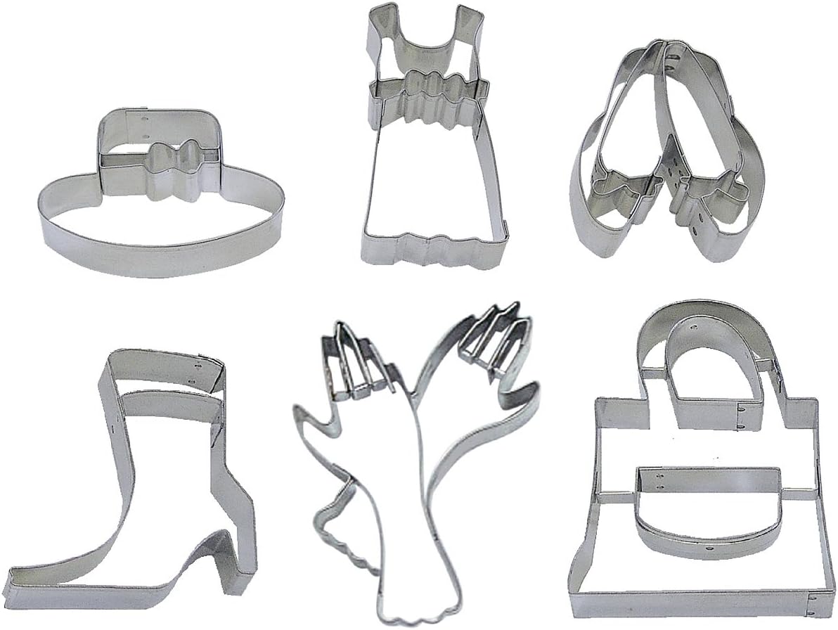 R&M International 5-Piece Set Cookie Cutters, Purse, Hat, Gloves, Slippers, Boot