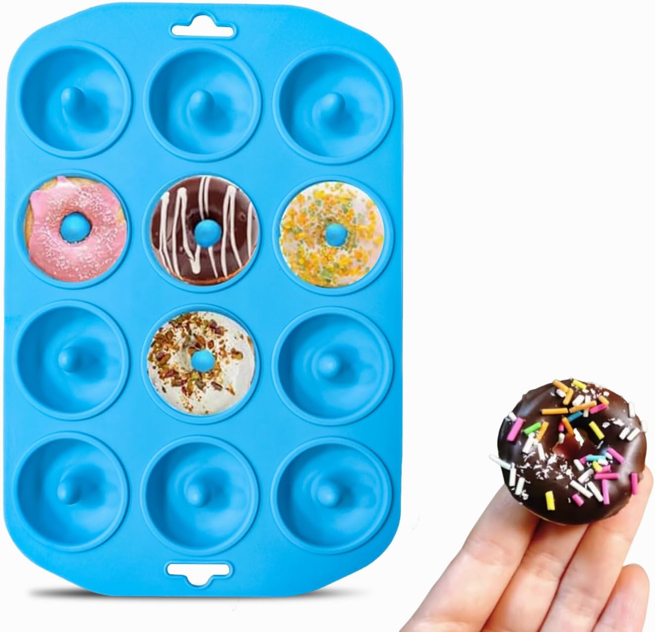 Silicone Donut Pan, Mini Baking Mold for Delicious Donuts, Heat Resistant, Non-stick Bottom, Easy to Clean