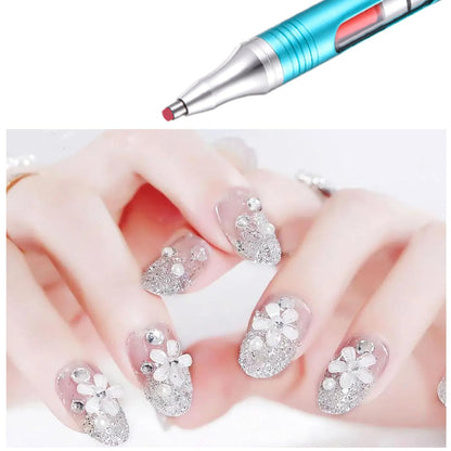 Yacig Diamond Art Pen Refillable Wax Pen for Diamond Painting, Metal 5D Diamonds Art Accessories Pens with a Multi Placer, Blue