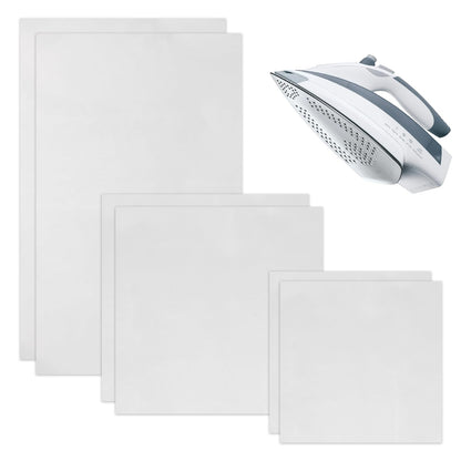 KVMORZE 6 Pack White PTFE Virgin Sheets, Multiple Sizes Applique Pressing Teflon Sheets, 1/16'' Thick Non Stick Craft Mat for Applique Pressing, Heat Press Transfer, Ironing, Arts and Crafts