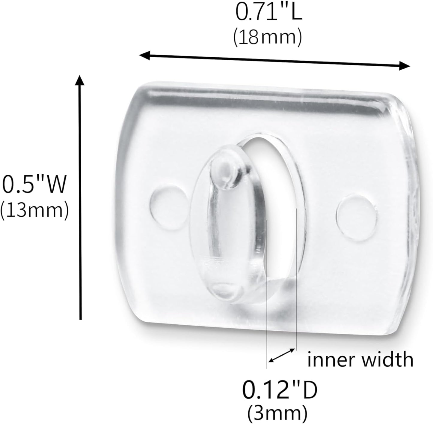 MOVELYST Mini Clear Light Clips - 100 Damage-Free Indoor Wall Hooks with 120 Adhesive Strips for Easy Christmas Decoration