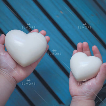 Grainrain Silicon Soap Mold Handcraft DIY 3D Candle Resin Mould for Handmade Soap Heart (15048-Small)