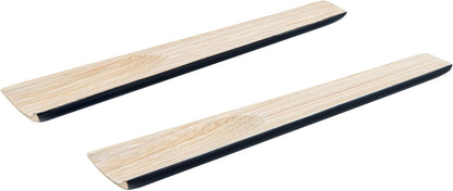 Restaurantware Bambuddha 9.8 Inch Bamboo Serving Set, 2-Piece Black Bamboo Salad Server Set with Heavy-duty Tongs