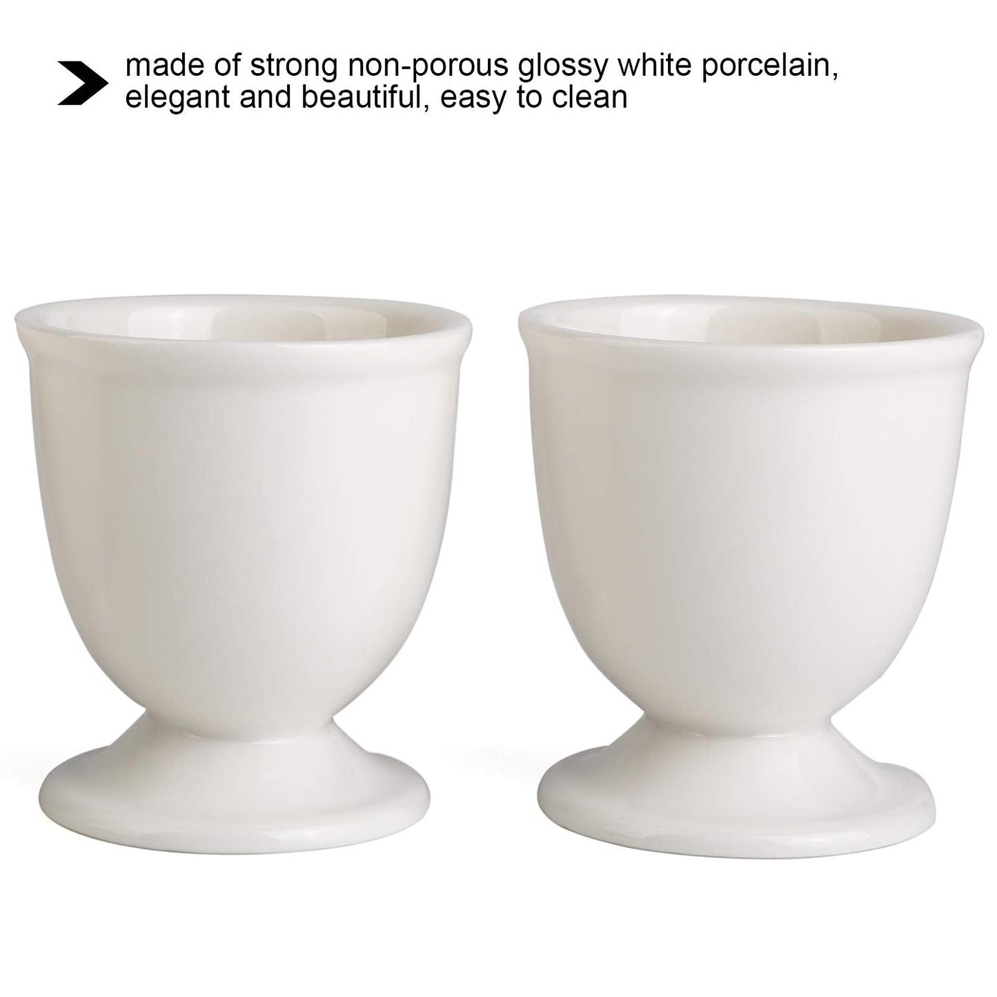 Egg Cracker Topper Set for Soft Hard Boiled Eggs Shell Removal Includes 1 Egg Cutter 4 Ceramic Egg Cups and 4 Spoons
