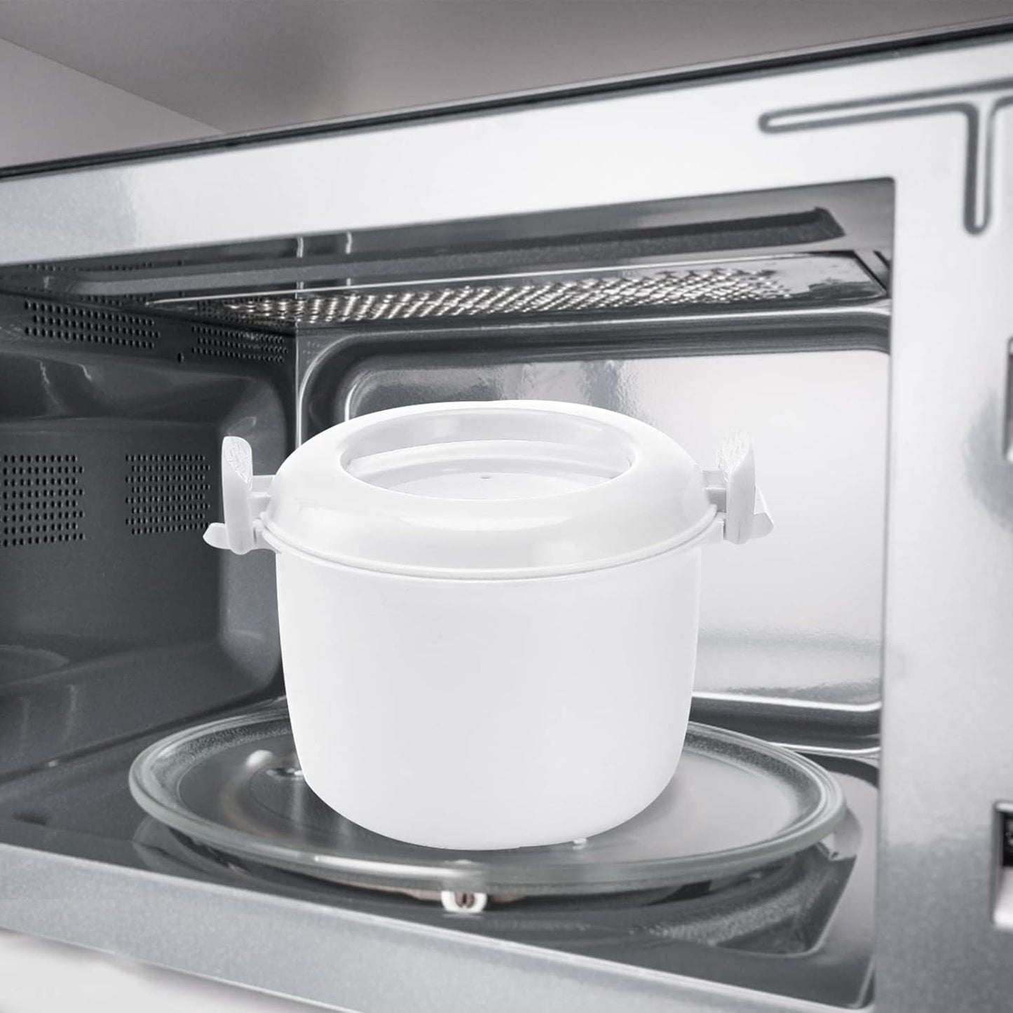 Small Rice Maker Friendly Microwave Rice Cooker, Easy Fast Microwave Cookware for Rice and Pasta