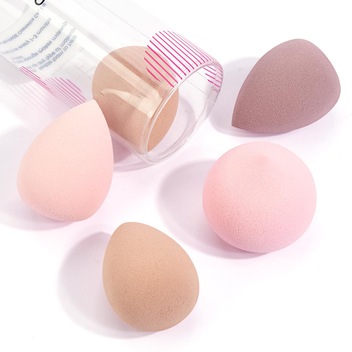 MAANGE 30pcs Professional Makeup Brush Set With Velvet Bag&5pcs Beauty Blender&2pcs Makeup Remover Puff&5pcs Triangle Powder Puff&3pcs Mini Thumb Puff&Toiletry Bag&2pcs Cleaning Mat (Blacksliver)