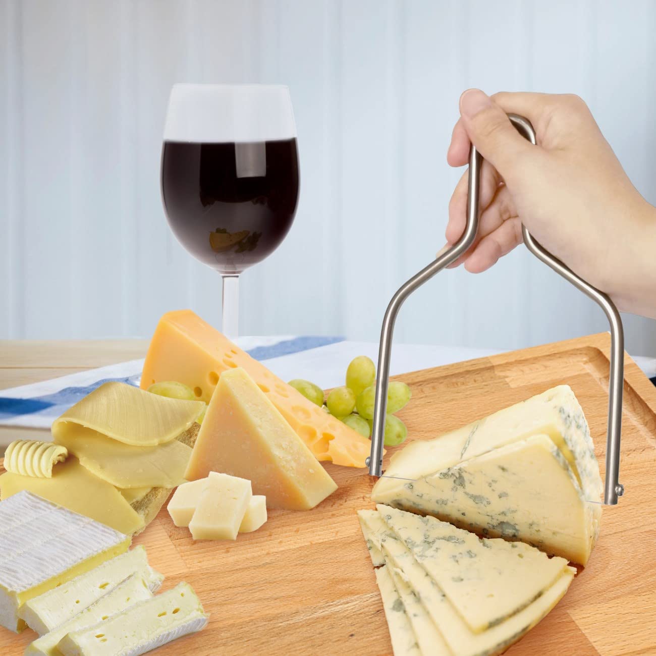 Cheese Slicer & Cheese Cutter Stainless Steel Cheese Slicers with Wire | Cheese Cutter Wire & Butter Slicer