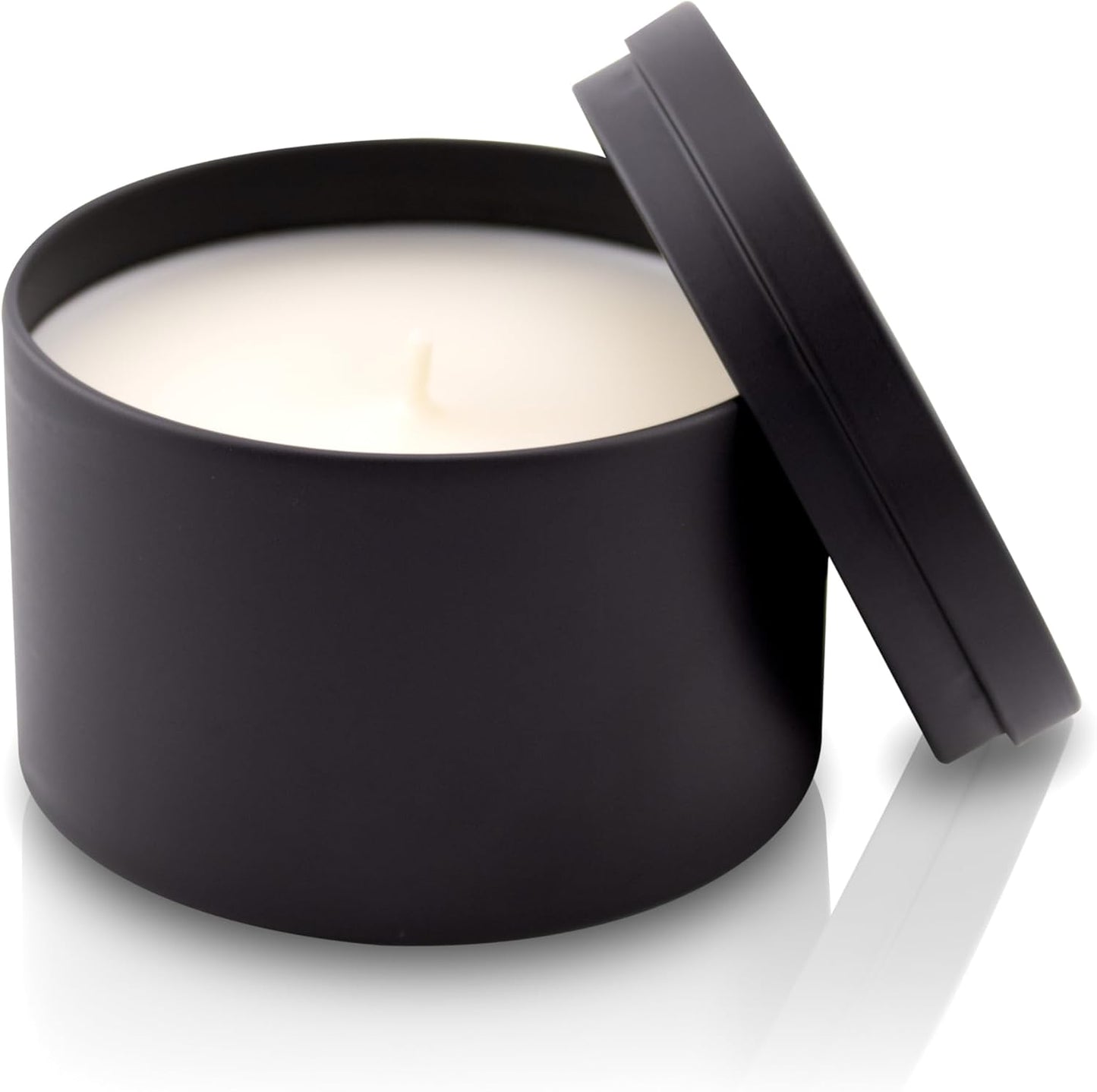 Lulu Candles White Jasmine & Green Tea Scented Candle, Luxury Hand Poured Soy Tin Candle, Highly Scented (8 Oz. Tin)