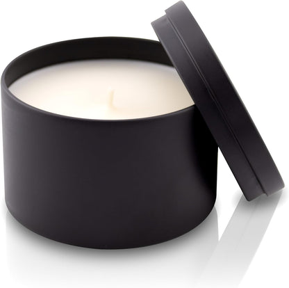 Lulu Candles White Jasmine & Green Tea Scented Candle, Luxury Hand Poured Soy Tin Candle, Highly Scented (8 Oz. Tin)