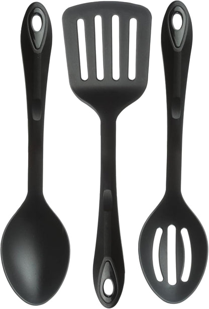 Coghlan's 3-Piece Nylon Utensil Set - Slotted Spoon, Spatula, Serving Spoon, Heat-Resistant for Camping
