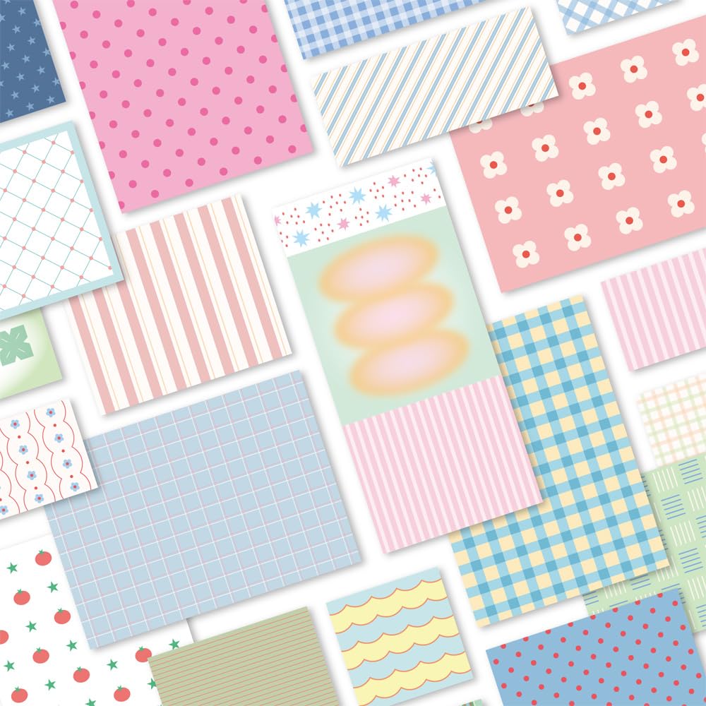 Monolike Plan Pattern Sticker Pack (102Pcs) - Variety Pack, Journal, Scrapbook, Fancy Sticker, Paper