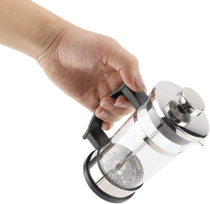 French Press Coffee Maker, Heat Resistant Borosilicate Glass Coffee Press for Kitchen, Travel, Camping