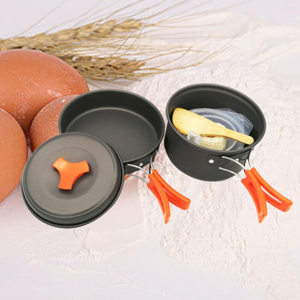 8-Piece Dinnerware Cookware Set, Camping Cooking Set, Outdoor Cutlery, Wild Pot Pan, Barbecue Utensil Sets