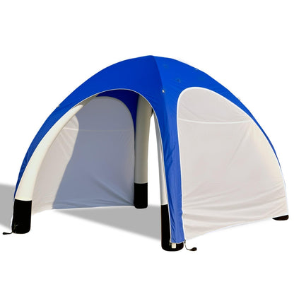 Inflatable Shade Air Canopy Tent – 10x10Ft Outdoor UV Protection Sun Shelter with 2 Removable Side Panels,Stakes & Sandbags,Air Pump,– for Outdoor,Marketing Events,Trade Shows（Blue）