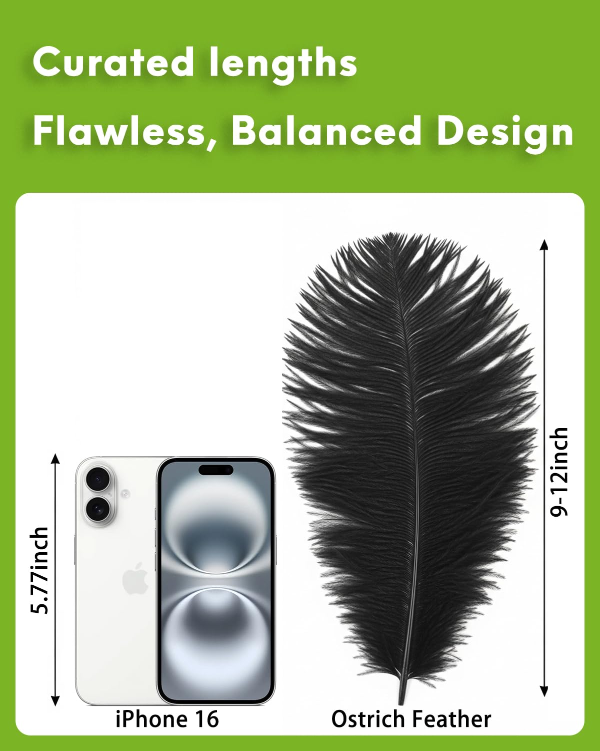 NEWONG 30pcs Black Ostrich Feathers Natural Bulk 9-12inch(23-30cm) Vase Craft Wedding Home Party Centerpieces Christmas Day Decoration