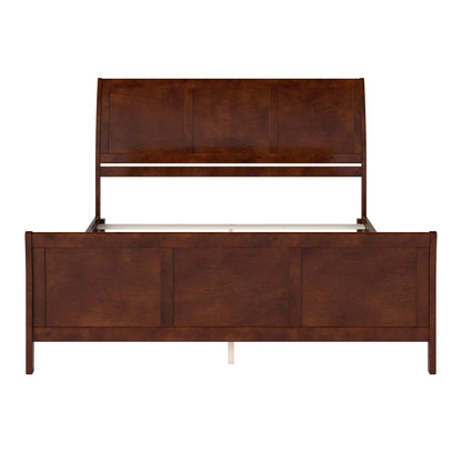 AFI, Portland King Foundation Bed with Matching Footboard, Walnut