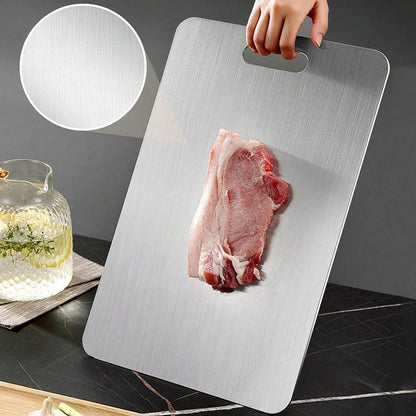 2025 100% 1 Pack (12"L 9"W) Titanium Cutting Board - New Upgrade Pure Titanium Cutting Boards For Kitchen, Double-sided
