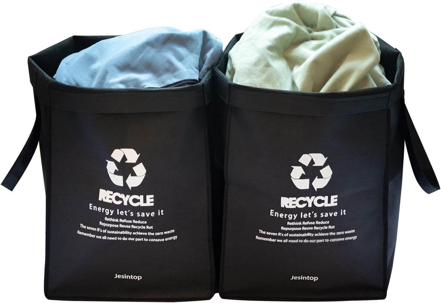 Recycle Bins for Kitchen, Ultra-Large Capacity Waste Bin Bags for Home Trash Sorting Organizer Baskets, 29 Gal Series