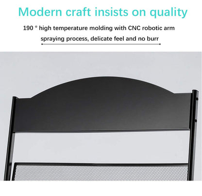 Iron Simple Floor-Standing Magazine Display Rack - Black