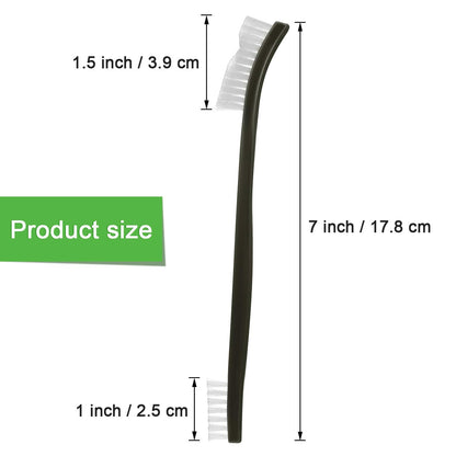 Boao 20 Packs Double-Ended Gun Cleaning Brushes 7 Inch Nylon All Purpose Cleaning Brush with Plastic Handle (White)
