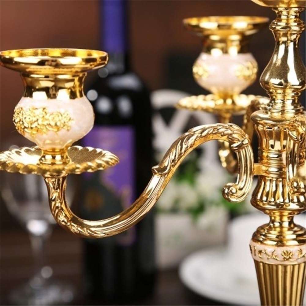 Table Decor Candlestick European Retro Five-Head Candle Holder Home Wedding Props Decorative Candlestick Farmhouse