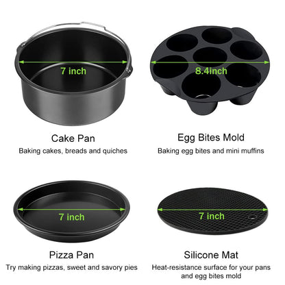 Dual Basket Air Fryer Accessories, 15pcs Set for Ninja DZ401 DZ201 Foodi Dualzone Air Fryers with 100pcs Air Fryer Liners, 2 Non-Stick Pans, Bread,Toasting,Skewer Racks, 6 Cake Cups, 2 Mitts, Recipes