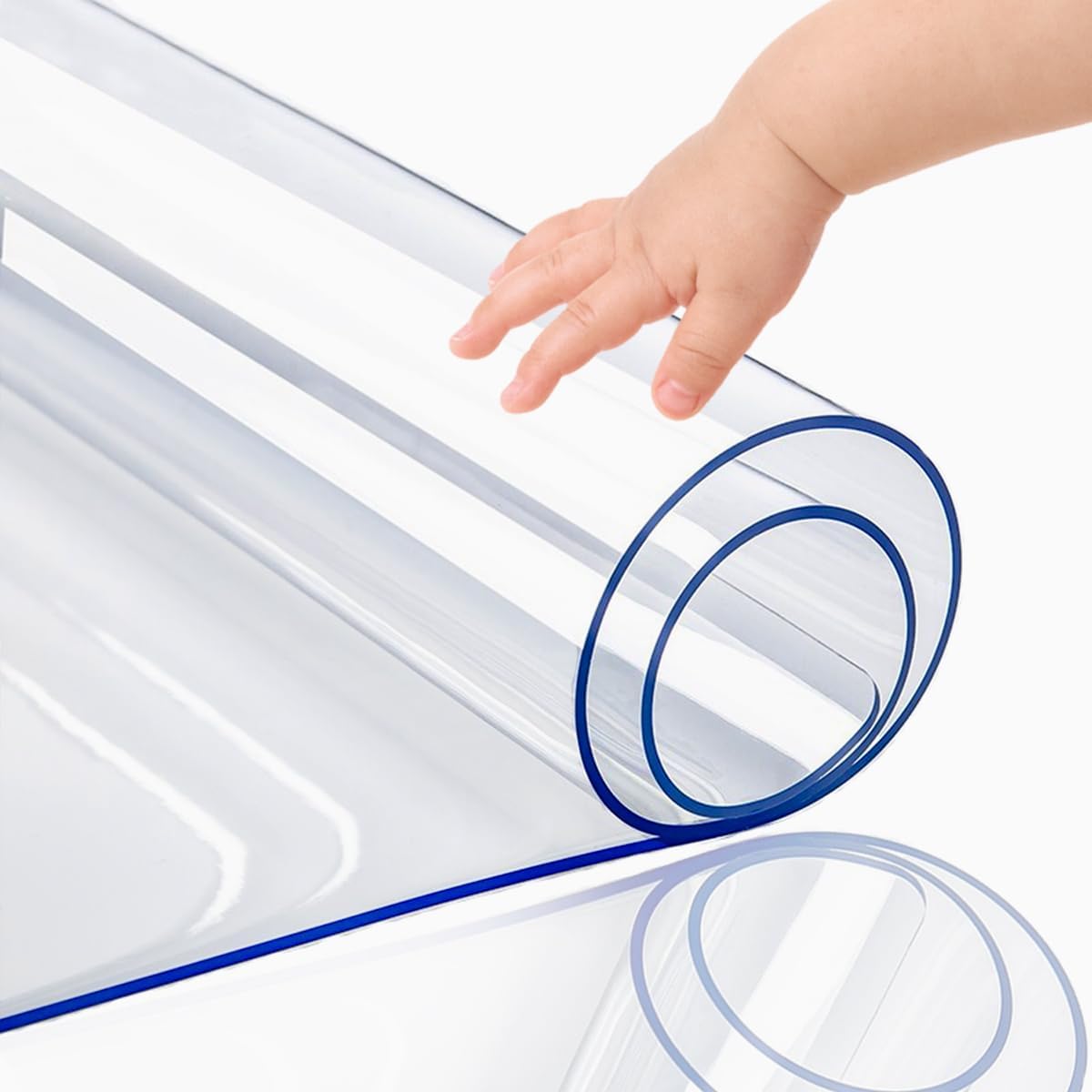 16x36 Inch Upgraded Version Clear PVC Table Cover Protector Clear Plastic Desk Pad for Dining Coffee Table Heat
