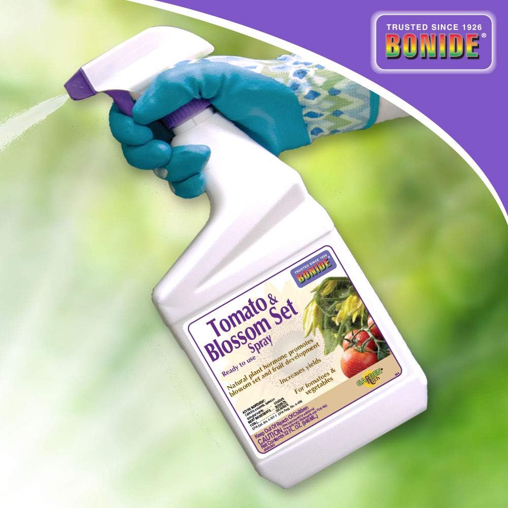 Set, 32 oz Bonide Tomato & Blossom Spray Ready-to-Use, Increases Harvest of Fruits & Vegetables in Home Garden