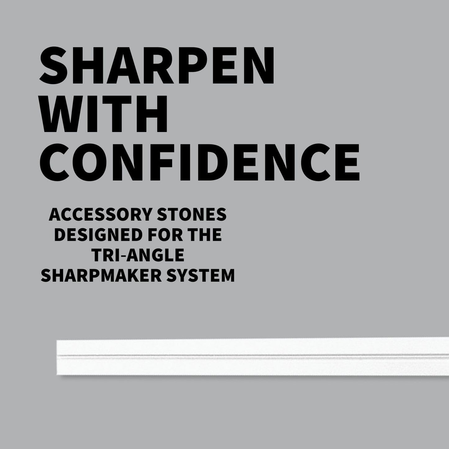 Spyderco - Tri-Angle White Sharpening Stone with Ultra-Fine-Grit for Professional-Grade Finishing and Polishing - 204UF1