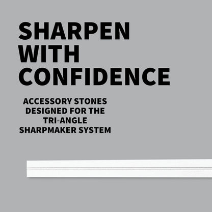 Spyderco - Tri-Angle White Sharpening Stone with Ultra-Fine-Grit for Professional-Grade Finishing and Polishing - 204UF1