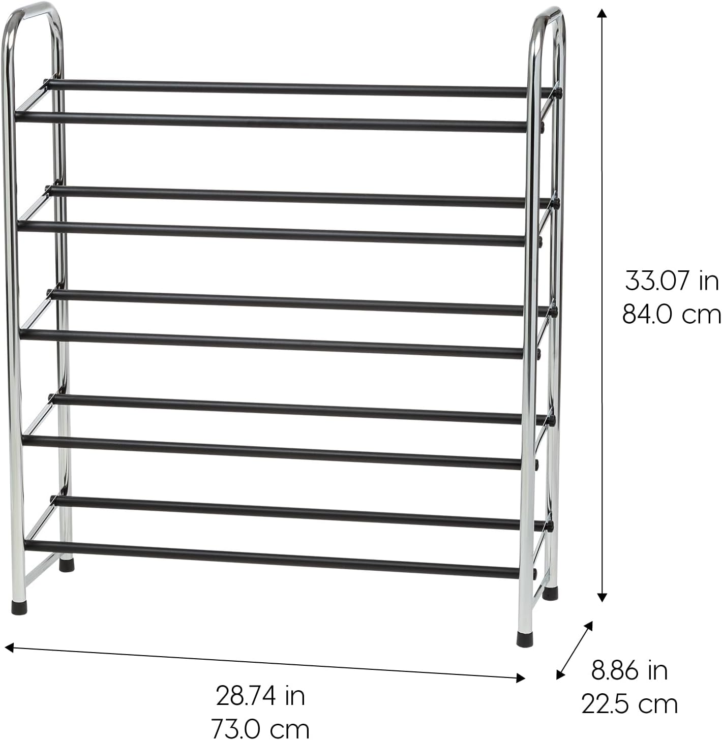 5-Tier 15 Closet IRIS USA Shoe Rack, Up to Pairs, Shoe Organizer for Entryway Small Space, Shoe Storage Shelf, Tall