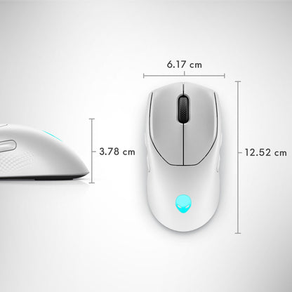 Alienware Wired/Wireless Gaming Mouse AW610M - 16000 DPI Optical Sensor, 350 Hour Rechargeable Battery, 7 Buttons, 3-ZONE 16.8m AlienFX RGB Lighting, Ergonomic - Dark Side of the Moon