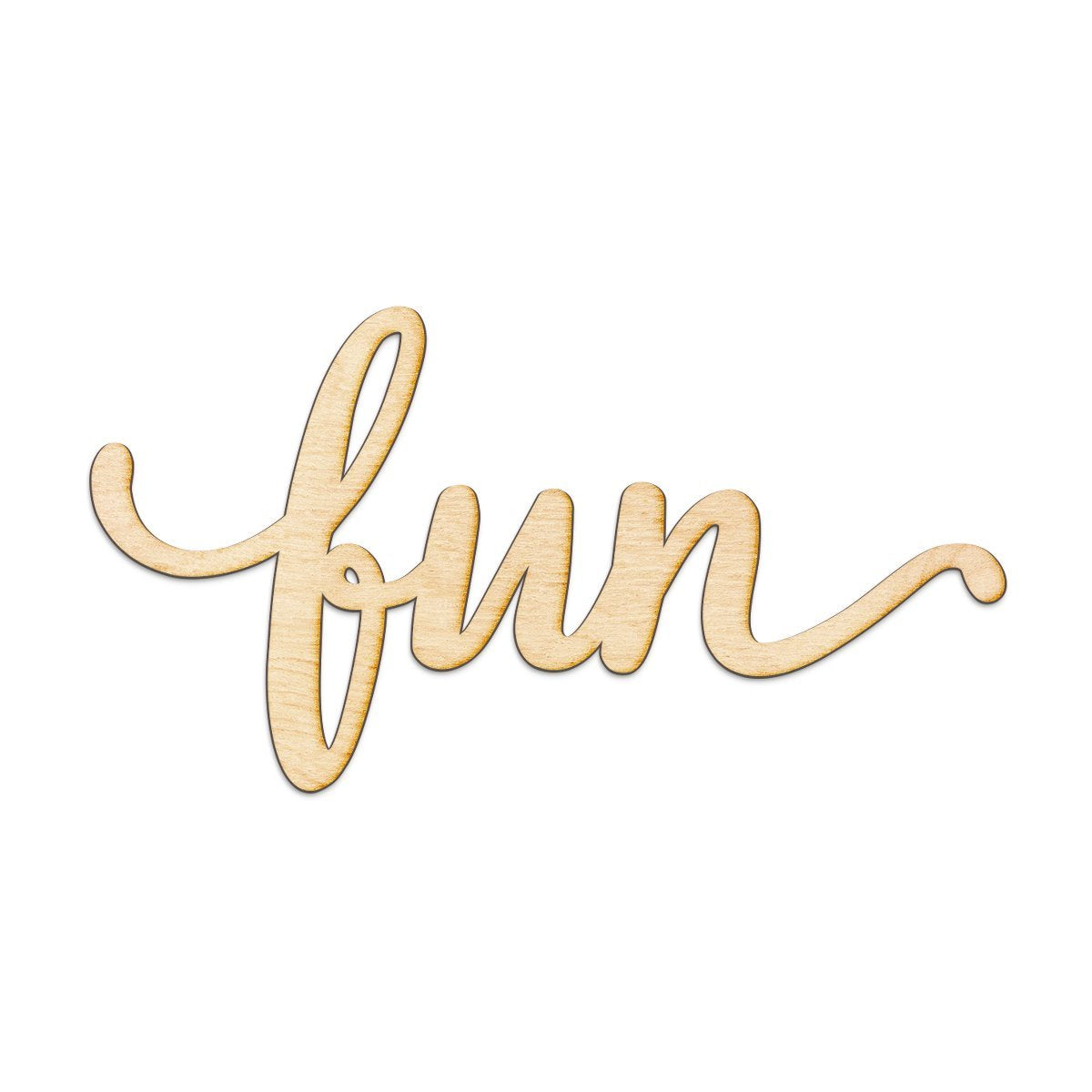 Woodums – Fun Script Wooden Wall Art Decor, Unfinished Wood Sign for Family Room Decor, Charlie Script Letter Wood Cutout, Inches Wall Decorations for Living Room 8 x 4