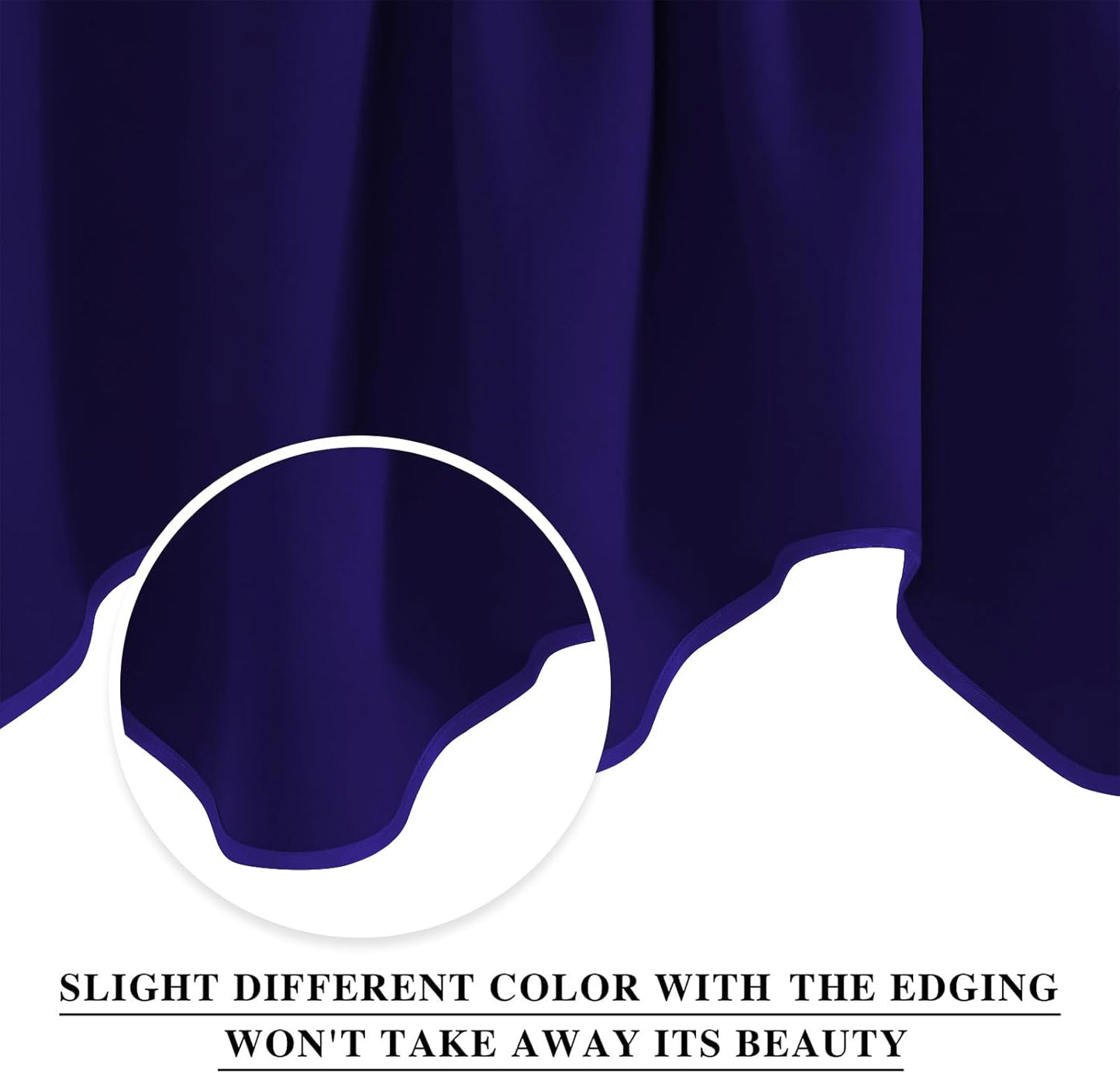 NICETOWN Blackout Curtain Valance Tier, 52 inches by 18 inches, Navy Blue, 1 Piece