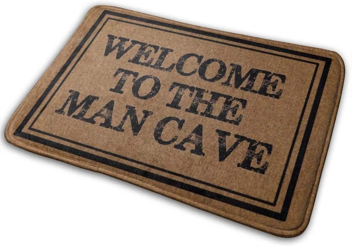 Doormat Welcome to The Man Cave, 16x24 Inch Floor Mat for High Traffic Area Home Decoration