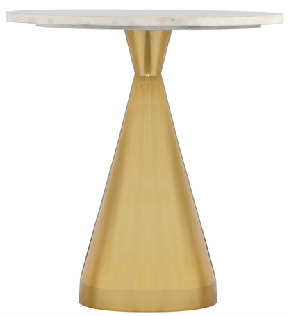 Meridian Furniture Emery White Marble End Table