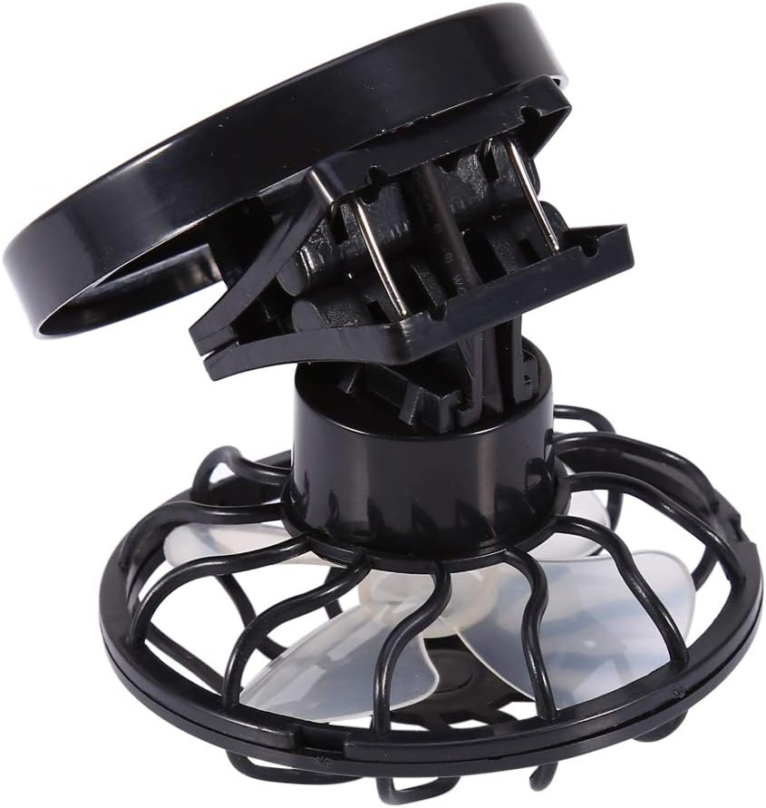 Electric Mini Solar Fan, Air Conditioner Cooling Cell Fan, Clip on Visor or Handheld, Works Only in Direct Sun