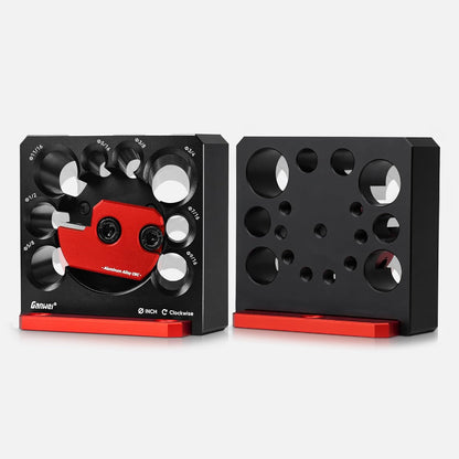 Dowel Maker Jig for Drill - 8 Size Adjustable Wood Dowel Cutter with Carbide Blade, Precision CNC Machined Aluminum Alloy Jig Tool for Woodworking, Fit 3/8" Drill (5/16''-3/4'' Inch & 8-20mm)
