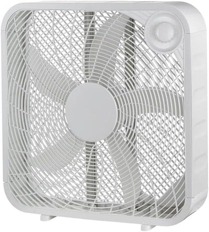 PerfectAire Box Fan - 20-Inch Height with 3 Speed Settings for Optimal Cooling