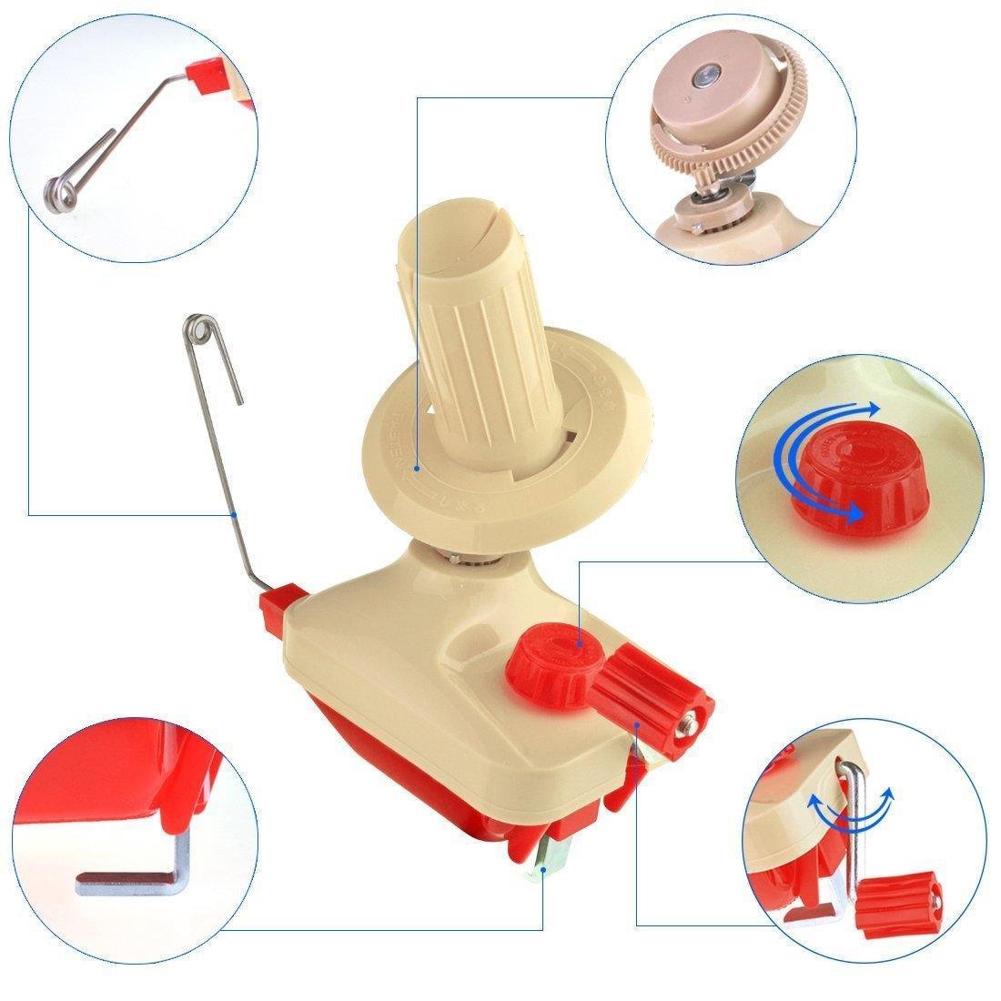 YEQIN Hand Operated Knitting Roll String Yarn Fiber Wool Thread Ball Winder Holder