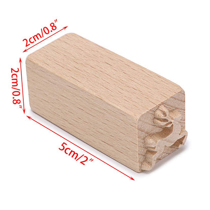 OwnMy Set of 16 Clay Modeling Pattern Stamp Kit, Wooden Clay Pottery Stamps Pottery Tool Wood Block Stamp, Clay Rolling Pin Textured Hand Roller Wooden Handle Pottery Tools Set