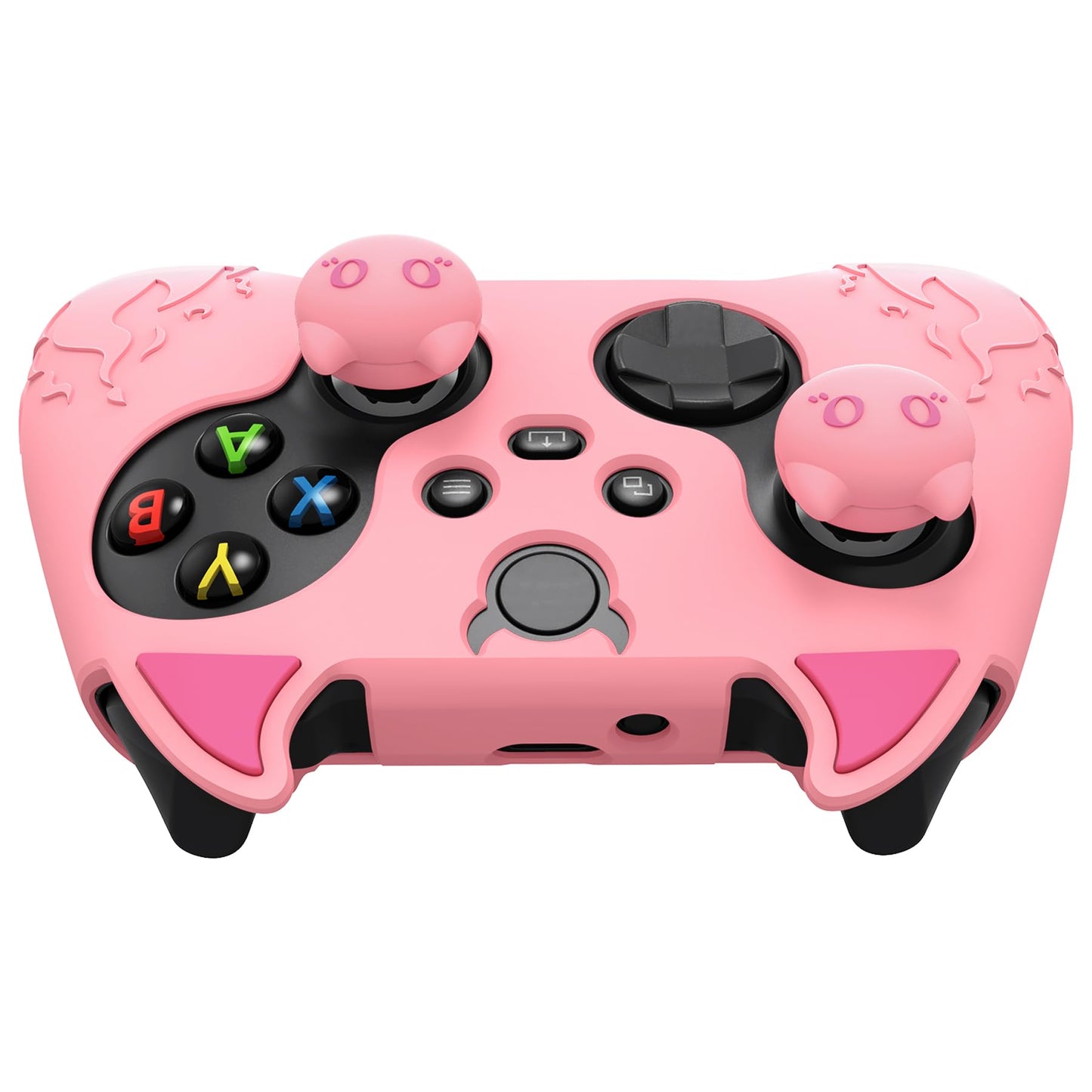 PlayVital Halloween Cute Demon Silicone Cover for Xbox Series X/S Controller, Kawaii Anti-Slip Controller Skin Grip Protector for Xbox Core Wireless Controller with Thumb Grip Caps - Pink